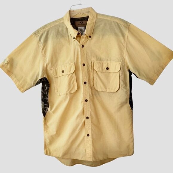 Mossy Oak Men’s Shirt Yellow Camo Mesh Side SZ L - Picture 15 of 15